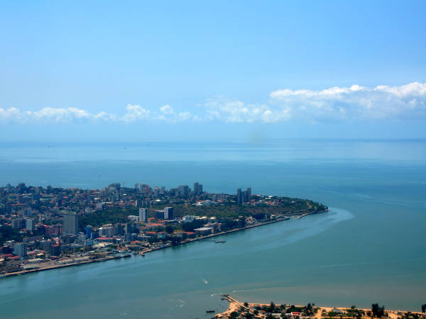 aerial view of maputo mozambiqe